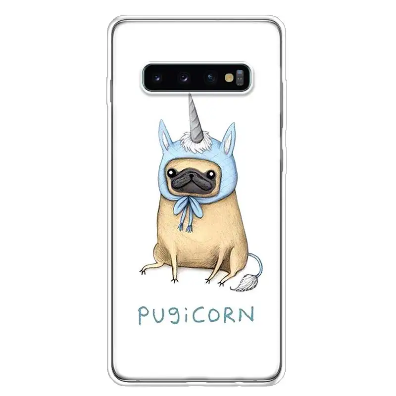 TW113-9 Изображением симпатичного мопса или крышка чехол для телефона для samsung Galaxy S10+ Note 10 9 8 S9 S8 J4 J6 J8 плюс S7 S6 корпус под плетенную сумку - Цвет: TW113-9