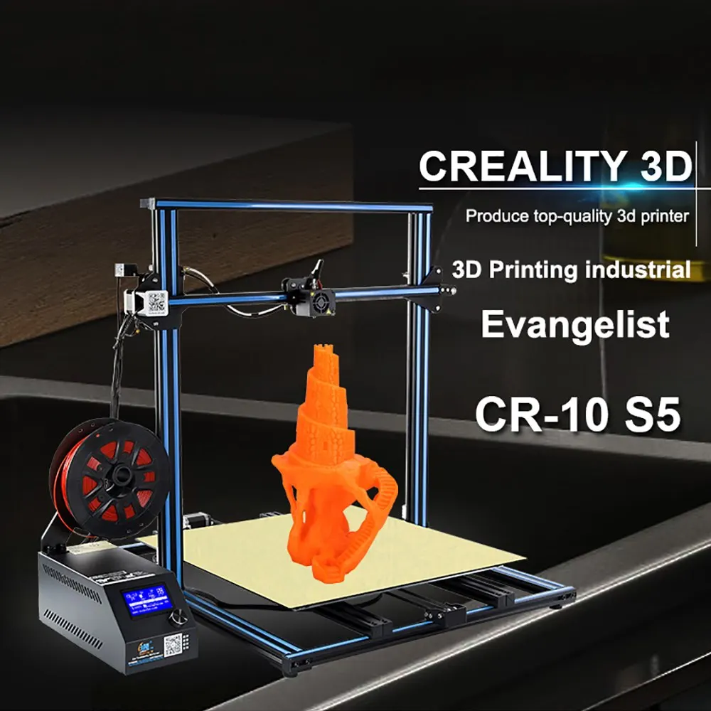 Creality CR-10S5 3D-принтер Тепловая кровать большой размер печати 500*500 мм DIY 3d принтер комплект алюминиевая кровать с подогревом нить закрытый