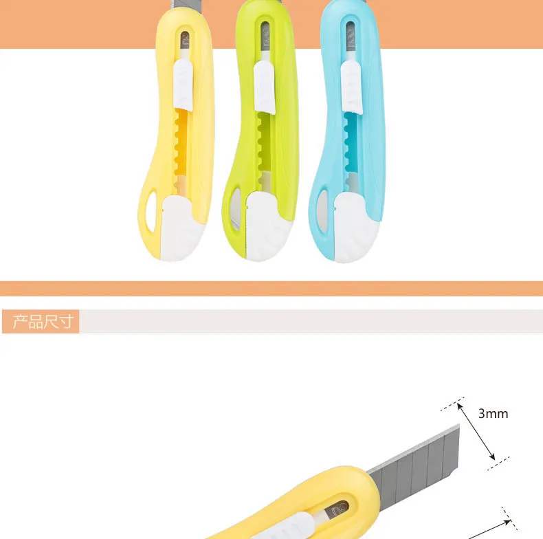Deli Mini Knife Small Color Paper Cutter Handmade Knife Modeling