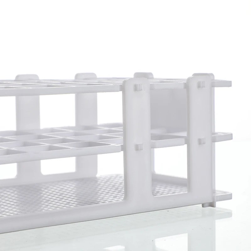 Plastic Test Tubes Plastic Test Tube Rack For 13mm 16mm 20mm 25mm 30mm Tubes, White Centrifuge Tube Rack , Detachable , 21-Holes 24 40 60 90 Holes