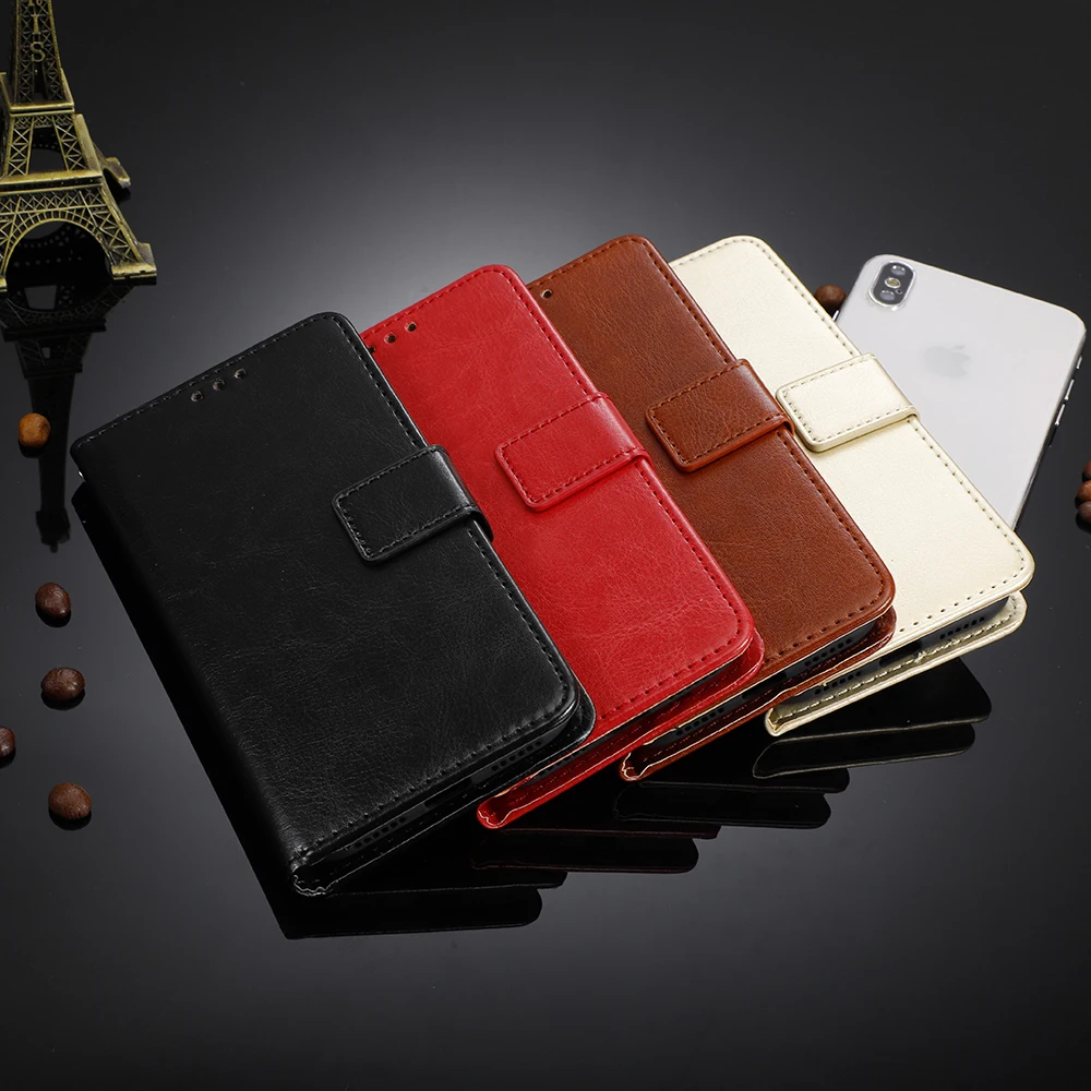 Oppo Reno A Case CPH1983 Retro Wallet Flip Style Glossy Skin PU Leather Cover For RenoA Phone Cases | Мобильные телефоны и