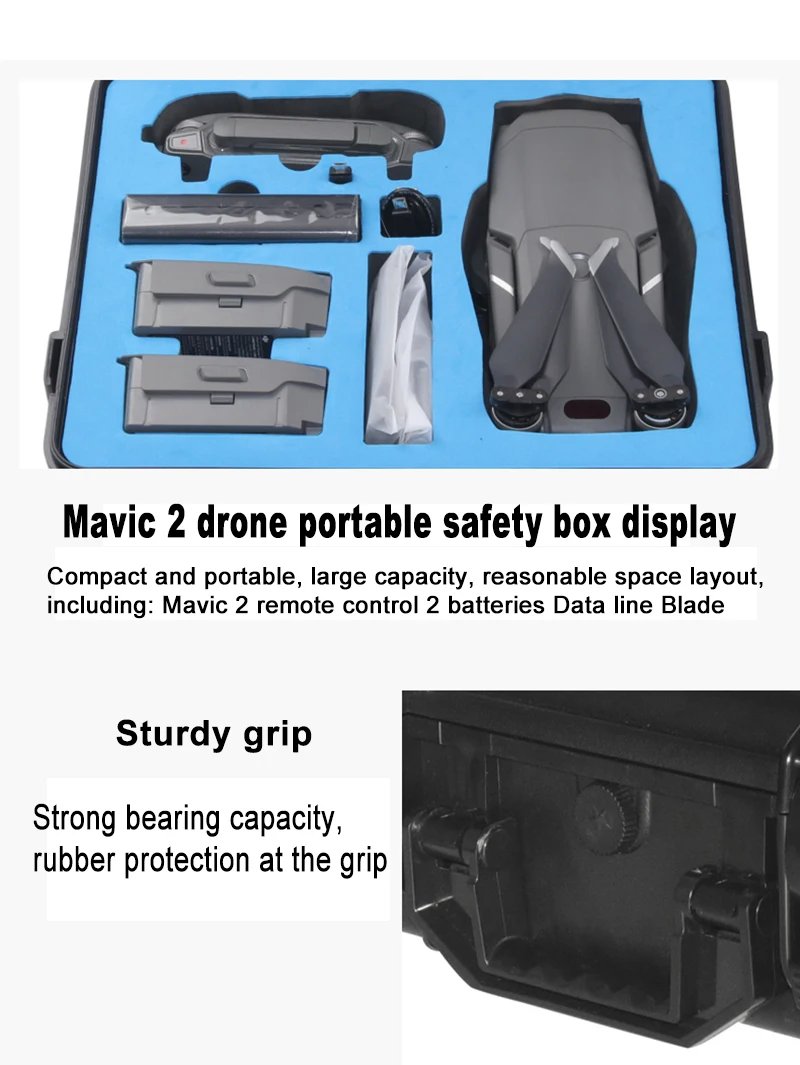 Водонепроницаемый Жесткий чехол для переноски для DJI Mavic 2 Pro Mavic 2 Zoom Взрывозащищенная сумка Вместительная коробка для хранения