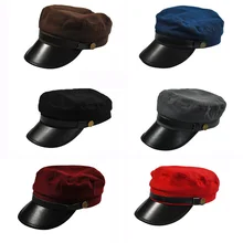 Унисекс для мужчин и женщин Военная Армия Кадет Бейсболка Шляпа грузовые шапки кожа BDHAT0505