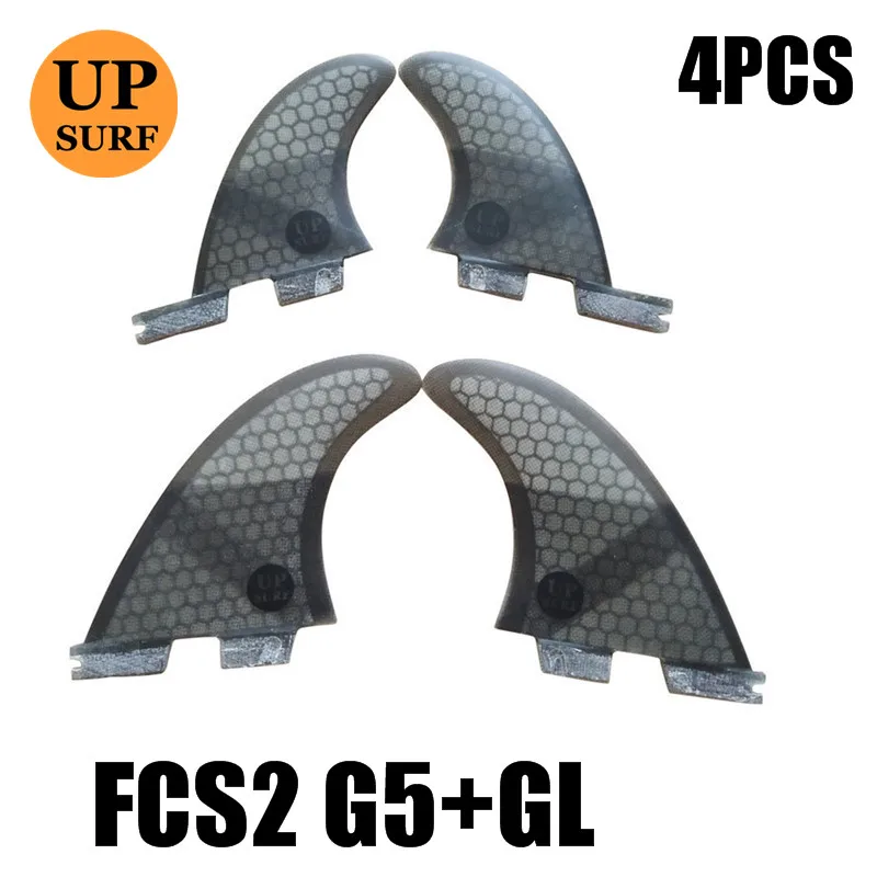 3 шт./4 шт./5 шт. fcs2 плавники G7/G5/GL плавники для серфинга стоячие fcs 2 водные виды спорта fcs ii плавники quilla surf стоячие весло плавник - Цвет: 4PCS black grey