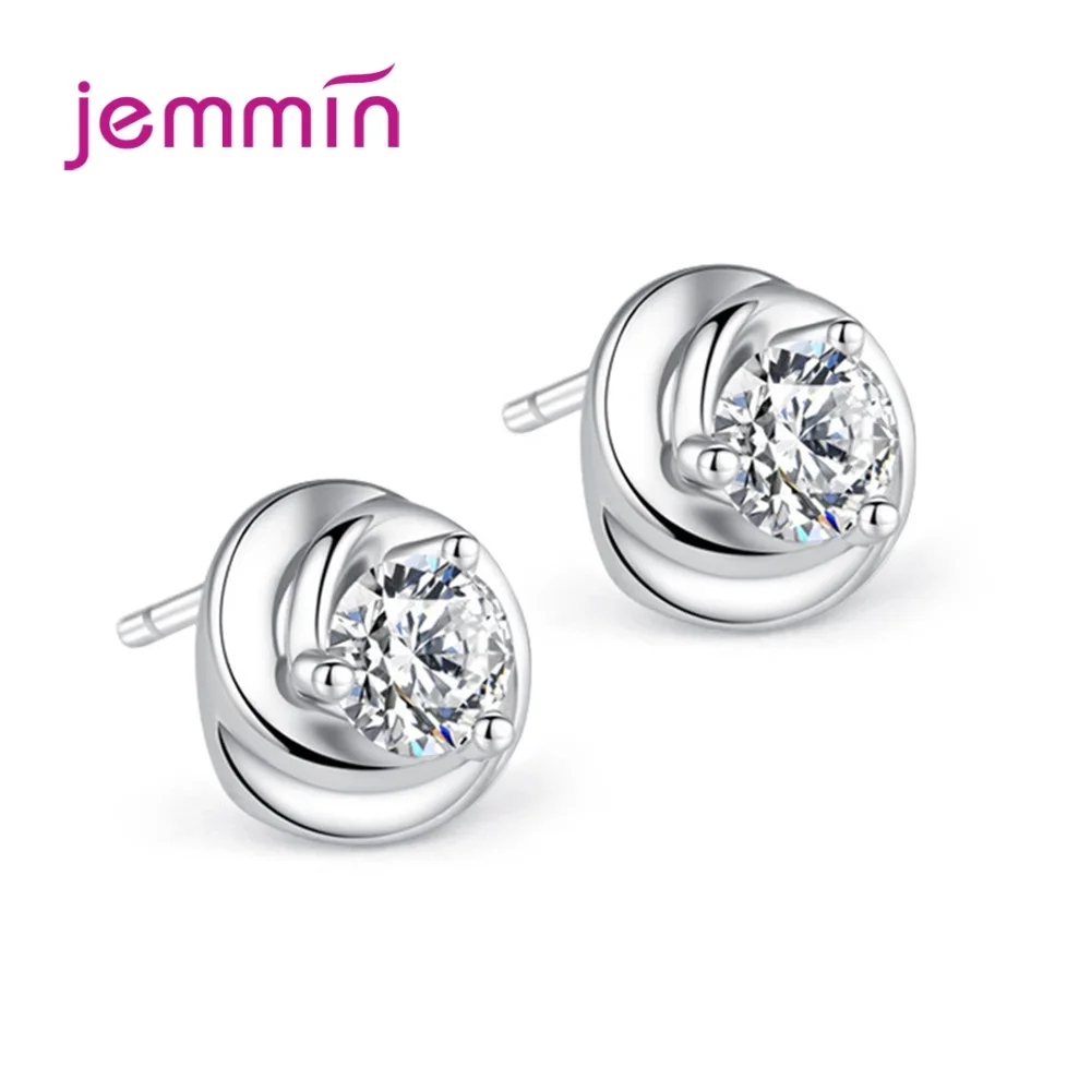 

Korean Trend Romantic Flower Shape Stud Earrings Cubic Zirconia For Women Party 925 Sterling Silver Piercing Ear Rings Jewelry