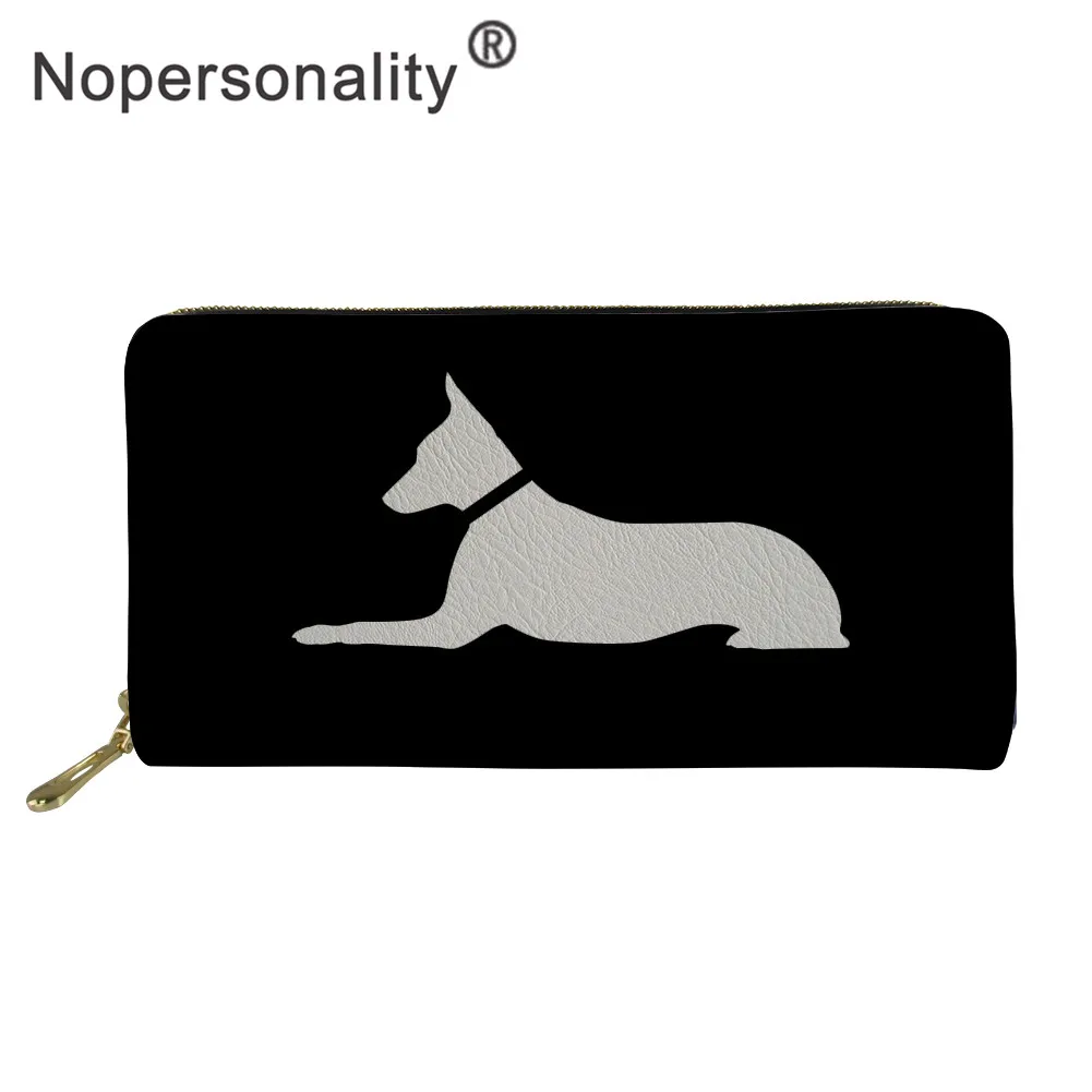 Nopersonality женский кошелек Basenji с принтом собаки, Длинный кошелек, сумочка для монет, кошелек на молнии, клатч-чехол для телефона, женская сумка - Цвет: L5411Z21