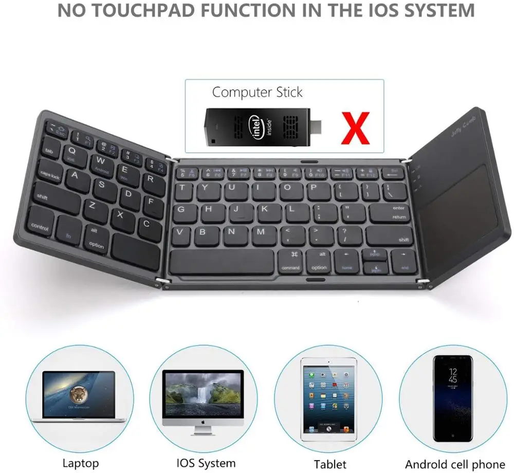 Tablet iOS Silver Windows Mini Pocket Size BT Wireless Keyboard for Android PC Toytexx Foldable Bluetooth Keyboard with Touchpad Tablet iOS Silver Windows Mini Pocket Size BT Wireless Keyboard for Android PC Toytexx Foldable Bluetooth Keyboard with Touchpad