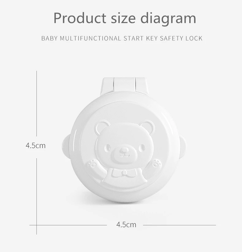 2 Pcs child safety lock kid safety electric switch button protection lock for automobile washing machine computer baby