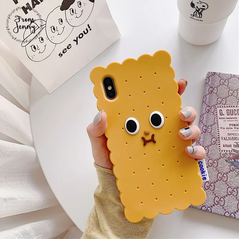 From Jenny милые печенье для iPhone x xr xs max 6 6s 7 8 Plus простой сплошной цвет мобильного