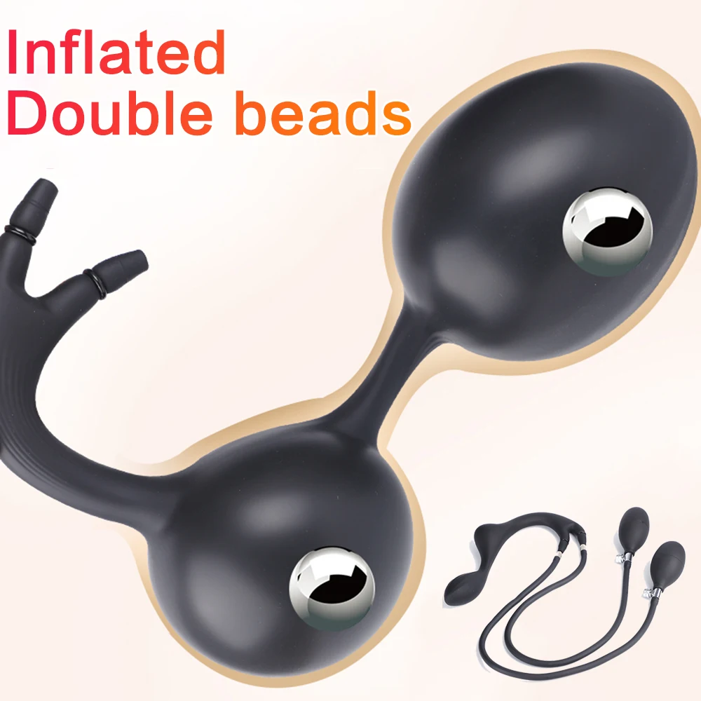 Anal Plug Inflatable Butt Beads Gay Expandable Large Dildo Pump Prostate Massage Sex Toys for Women Men Silicone Anus Dilator (18)