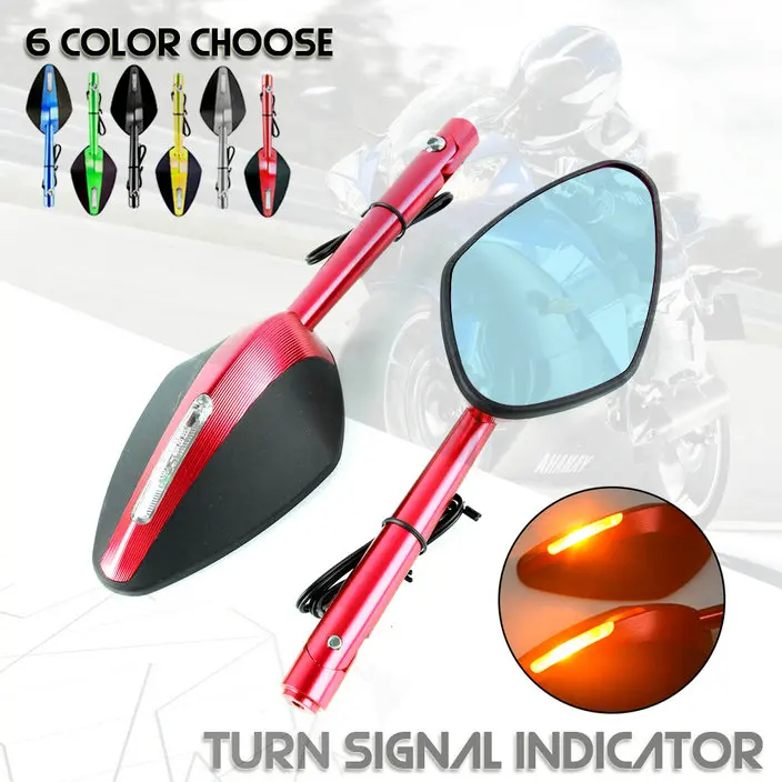 Мотоциклетное зеркало Moto Accessoire светодиодный светильник сигнала поворота Ручка Бар Конец заднего вида боковое зеркало для YAMAHA FZ1 FZ6 FZ8 FAZER V-MAX