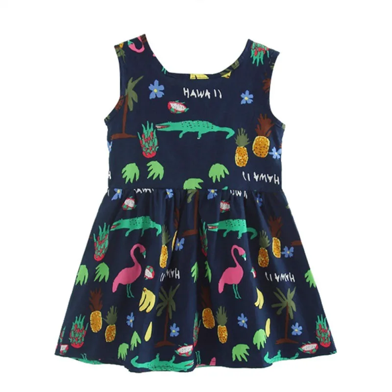 

Kids Girls Fashion Clothing Girl Knee-Length Dresses Cute Fly Sleeveless Children Dress Suit