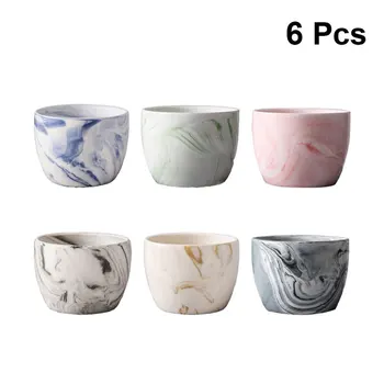 

6 Pcs Ceramic Flower Pot Portable Handmade Fleshy Flowerpot Plants Holder Indoor Decorations for Succulents Fresh Flowers