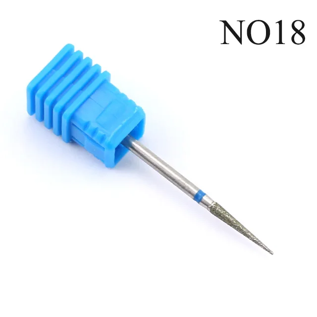 ERUIKA 28 типов Алмазная роторная дрель для ногтей электрические резцы для фрезы для кутикулы чистые заусенцы для маникюра Инструменты пилки для ногтей - Цвет: NO18