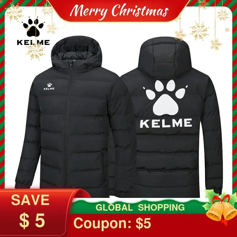 KELME Kid мужская зимняя куртка короткое тренировочное пальто Мужское верхняя
