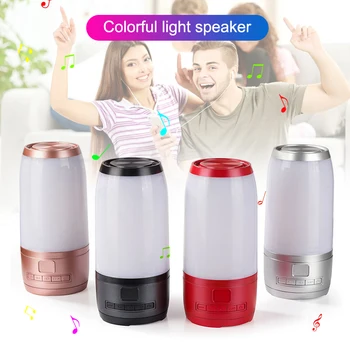

Bluetooth Speaker Night Light Changing Wireless Speaker Portable Supports TF Card FKU66
