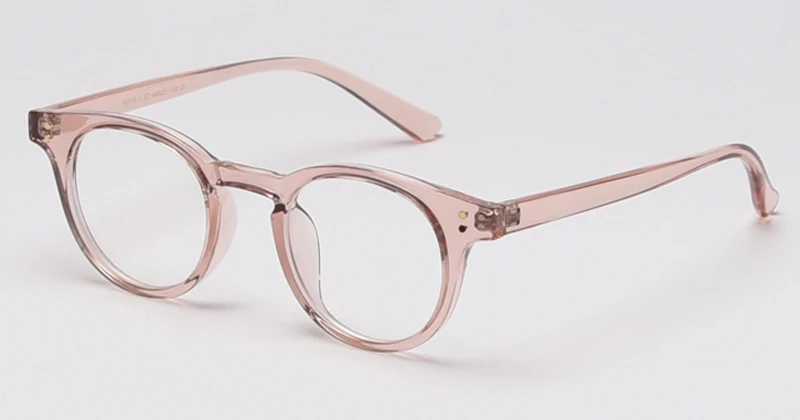 light brown Peekaboo tr90 ретро женские круглые очки синий светильник защита Ретро прозрачные очки для близорукости для мужчин uv400 Dropship - Цвет оправы: light brown