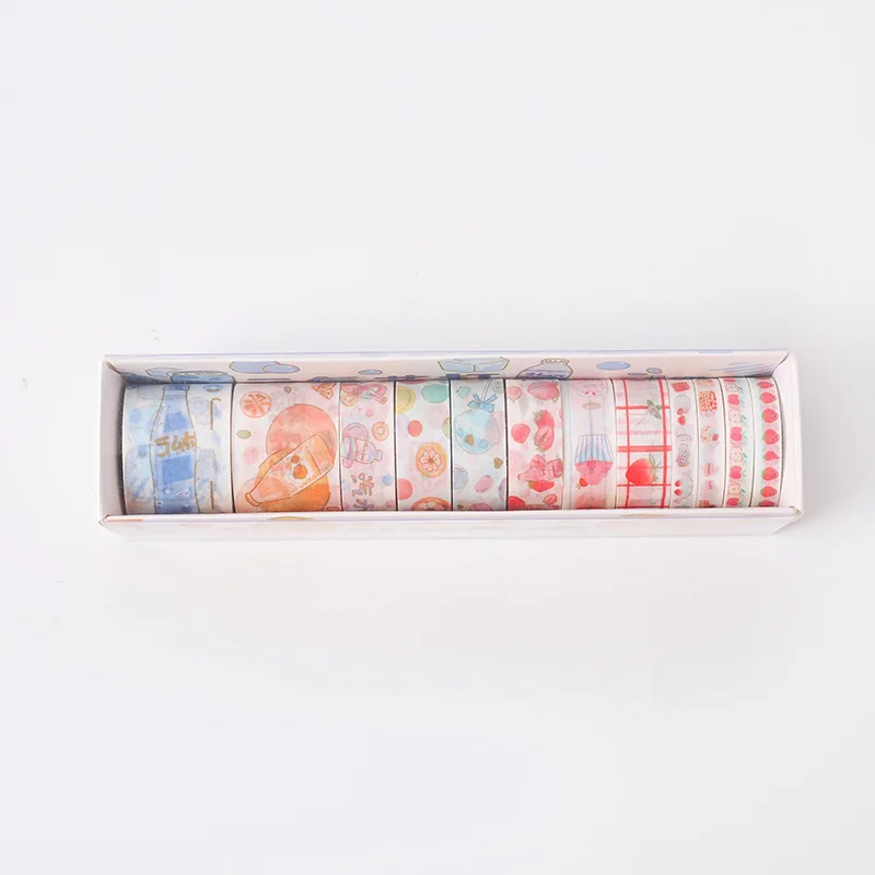 Washi Tape Set Masking Tapes Washitape Fruit Stickers Scrapbooking Wash Cinta Adhesiva Decorativa Decorative Kawaii Papelaria