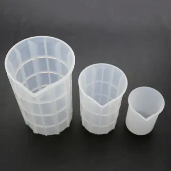 

3Pcs 100ml 350ml 750ml Flexible Silicone Measuring Cup Resin Jewelry Tools Kit