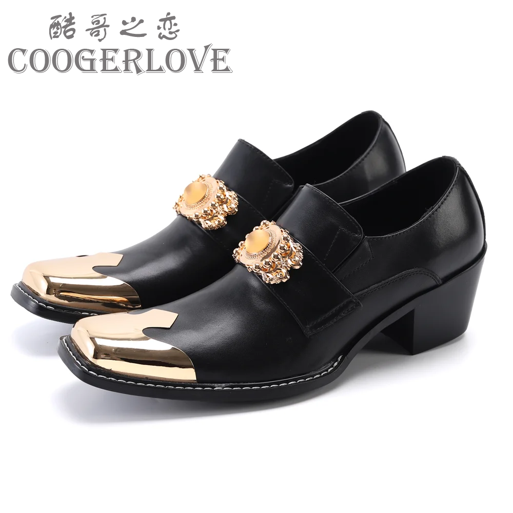 Spring Men Leather shoes Business Casual Luxury Banquet Social contact