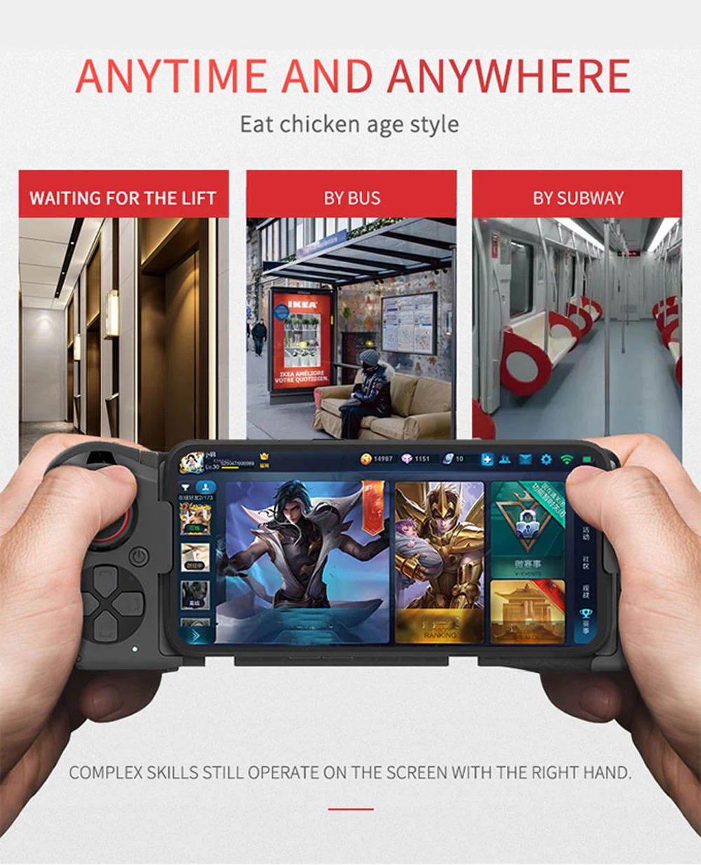  Wireless Game pad Bluetooth Android Joystick VR Telescopic Controller Gaming Gamepad For iPhone PUB