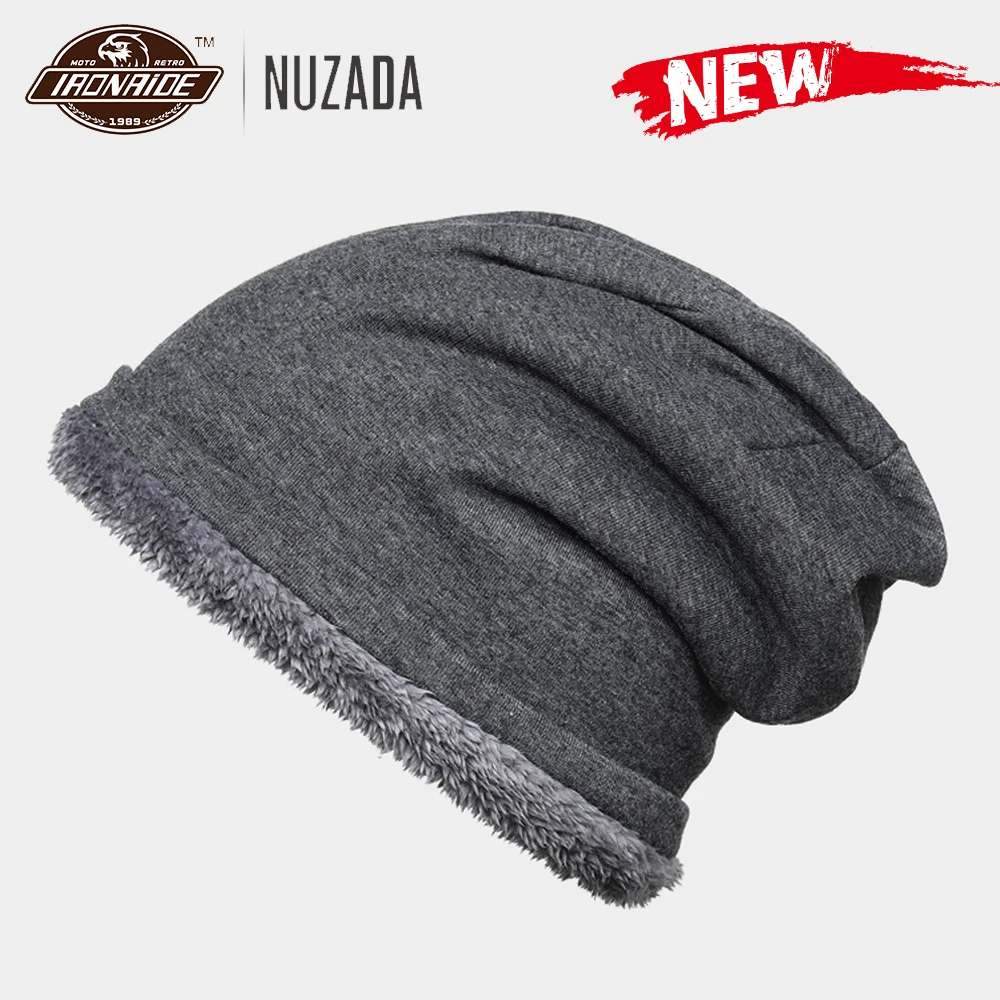 NUZADA флисовая мотоциклетная шапка, зимняя мотоциклетная шапка, непромокаемая шапка для катания на лыжах, шапка для верховой езды, велосипедные шапки для мужчин и женщин