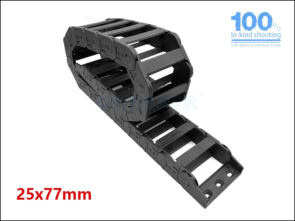 JFLO 1Meter 25x38 25x57 25x77mm Towline Wire Carrier cable bridge type interior opening Protection Drag chain Free shipping 20