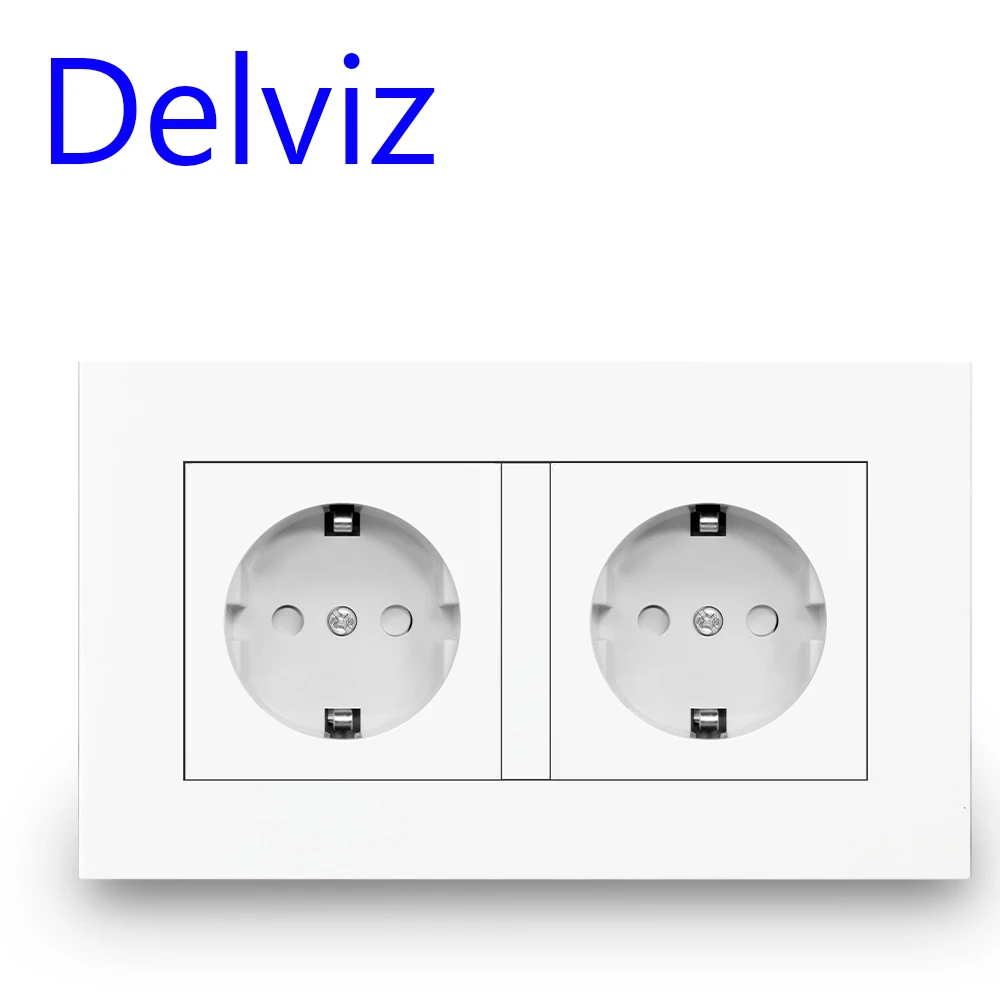 Евророзетка двойная Delviz 16 А 110-250 В переменного тока 146 х86 мм | Обустройство дома