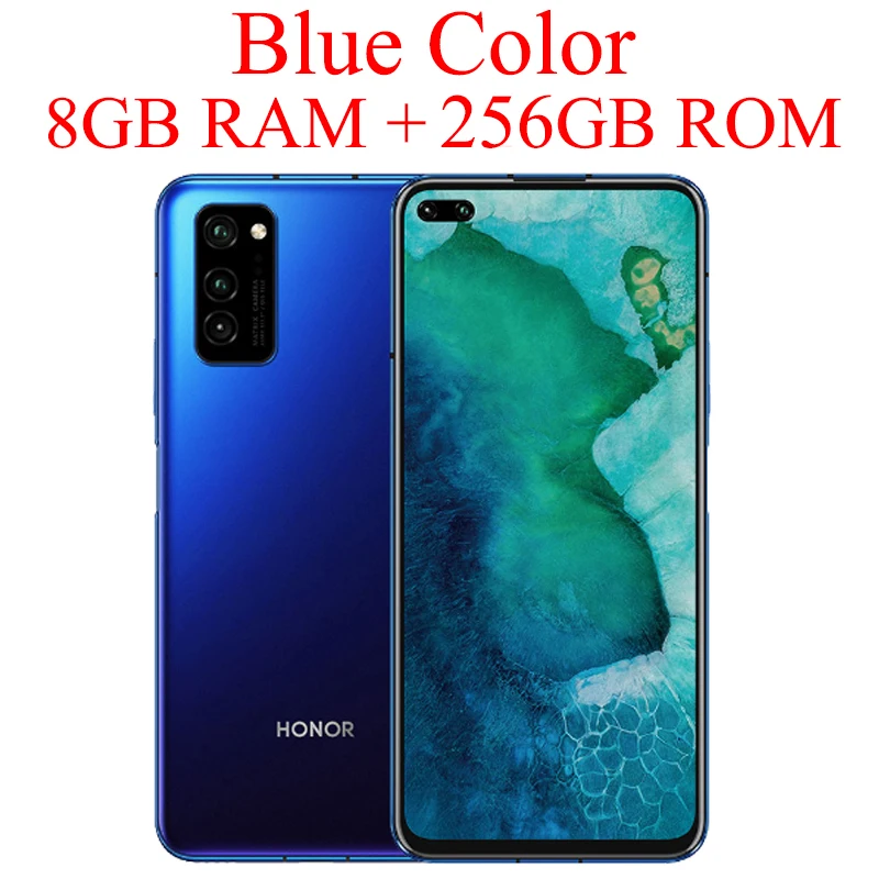 HONOR View 30 Pro, Honor V30 Pro, смартфон, версия 5G, 6,57 дюймов, Kirin 990, 5G, SOC, Восьмиядерный, Android 10, NFC, Google Play - Цвет: Blue 8G 256G