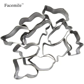 

10pcs / Set Metal Stainless Steel Duck Fish Real Animal Dog Biscuits Biscuits Square Dan Sugar Biscuits Tool Tool