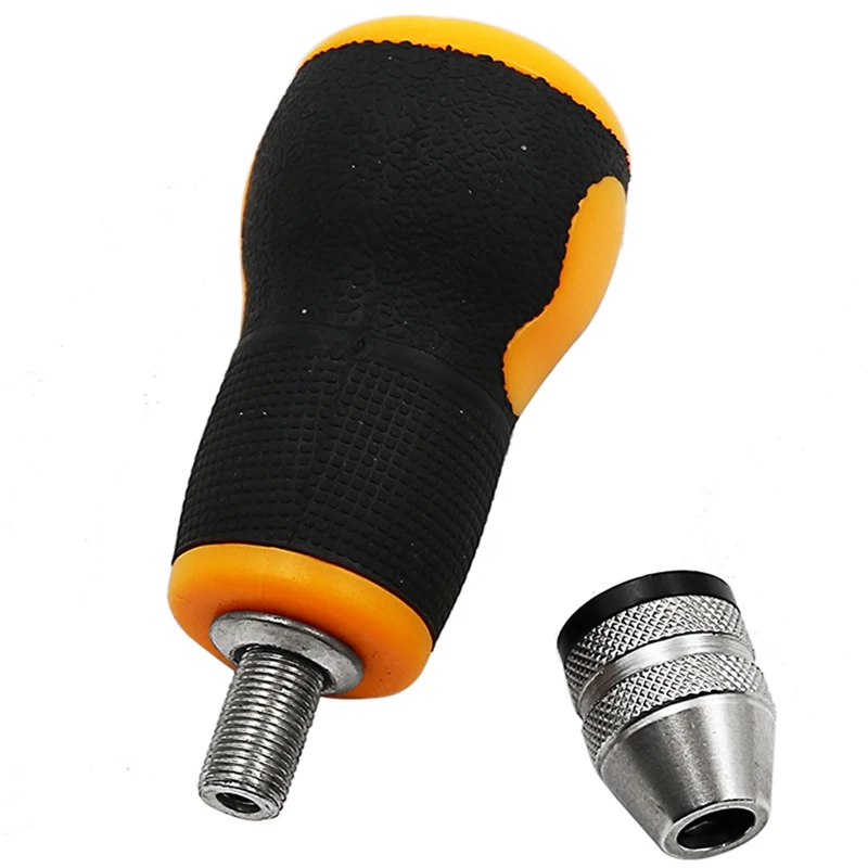 10pcs Twist Drill Hand Tool Hand Drill Mini Small Hand Grip Carpenter's Chuck Black