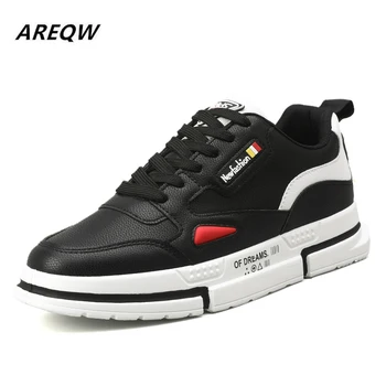 

2019 Spring and Autumn Breathable PU Sports Shoes Fashion Personality Wild Low To Help Shallow Mouth Men's Shoes Casual Shoes
