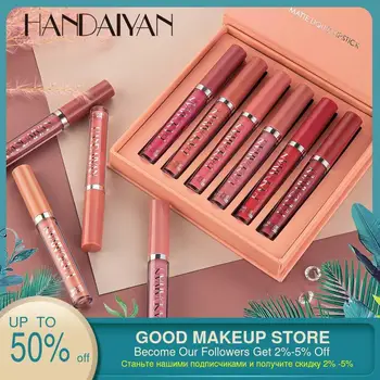 

6Pcs/set Matte Lip Gloss Set Liquid Lipstick Waterproof Long Lasting Moisturizing Lipstick Women Lip Tint Beauty Cosmetics Set
