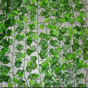 

2.5m Plastic Artificial Flower Rattan Evergreen Cirrus Artificial Ivy Leaf Garland Plants Vine Fake Foliage Flowers Home Decor