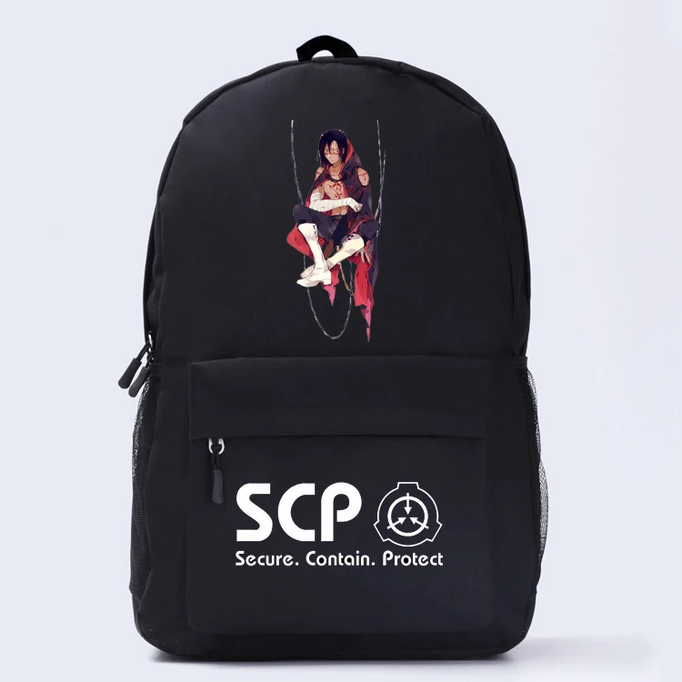 Мультфильм SCP безопасный содержит защитную основа Школьный рюкзак сумки путешествия ноутбук сумка Книга Путешествия подростков подарок