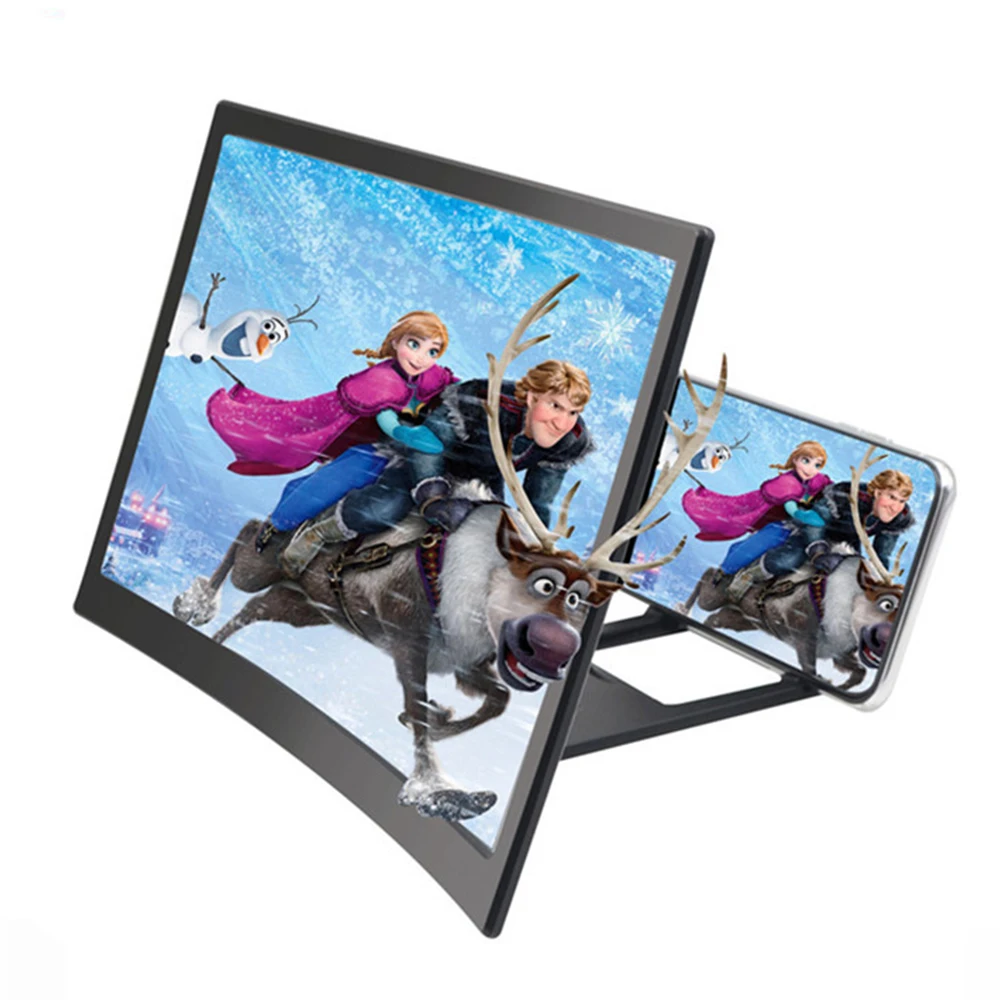 

12 Inch Cell Phone Screen Amplifier Curved Smartphone Mobile Magnifier HD Mobile Phone Stand For Enlarge Phone Screen