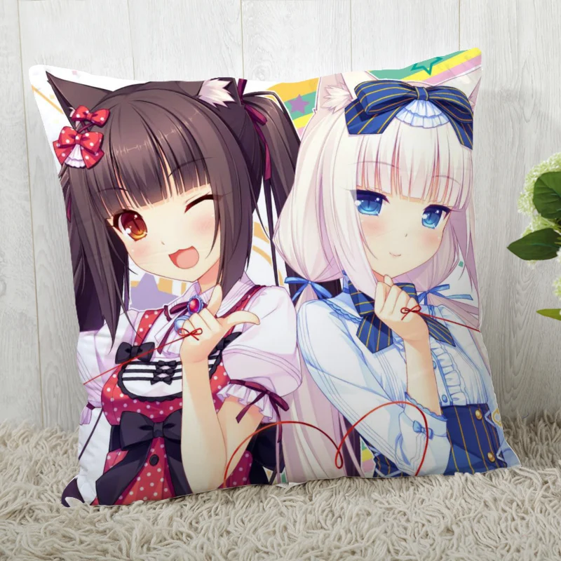 Nakopara Pillowcase Printed Pillow Cover Anime Grils Decorative