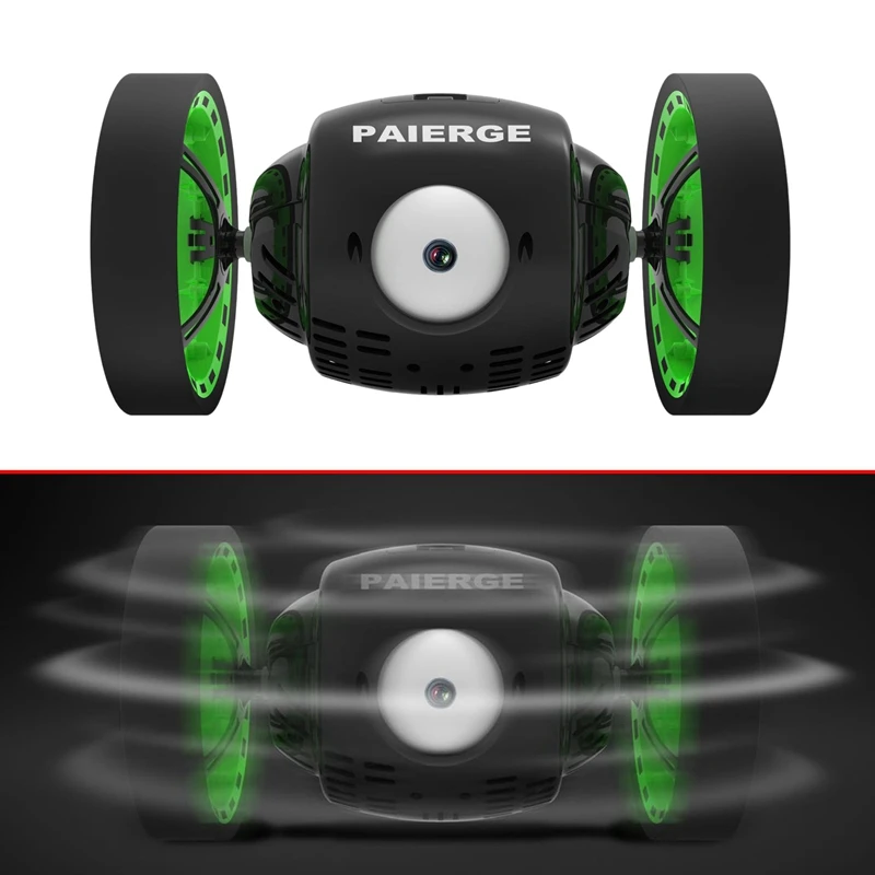 Мини-автомобили Bounce Car 2,4 Ghz Rc автомобиль с гибкими колесами вращающийся светодиодный светильник с пультом дистанционного управления робот автомобиль игрушки для подарков