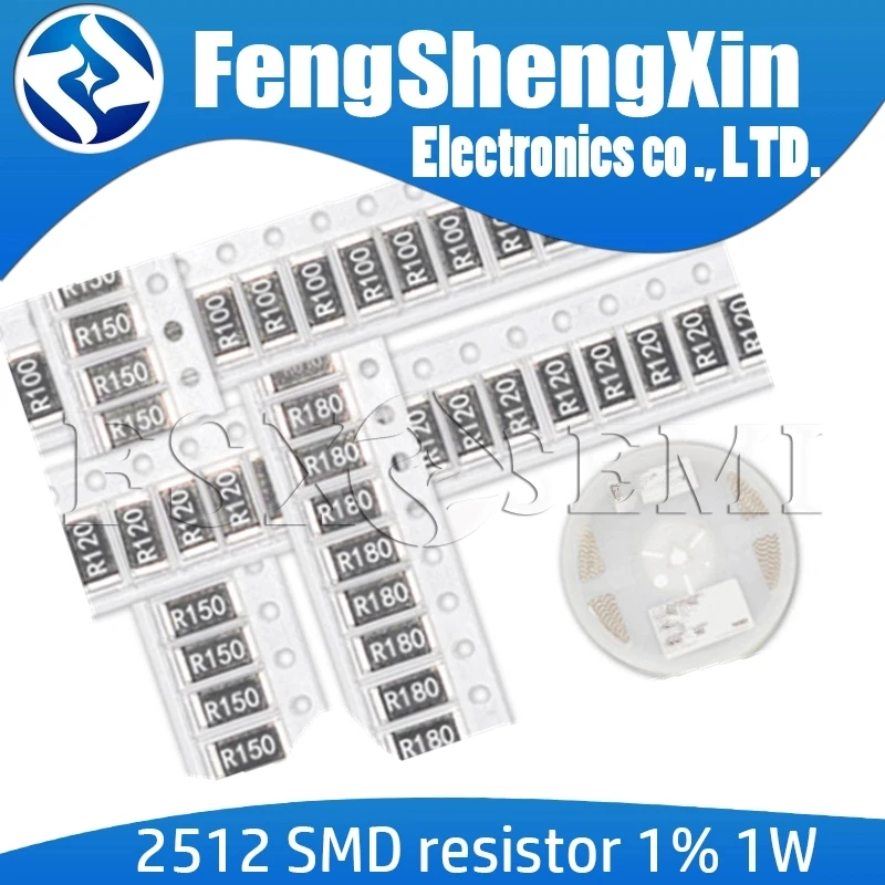 50 шт. резистор из сплава 2512 SMD fixe 1% 1 Вт 0.1R 0 01 R 0.05R 0.001R 0.33R 1R 0R 10R 100R 2 001 33 05 10 100