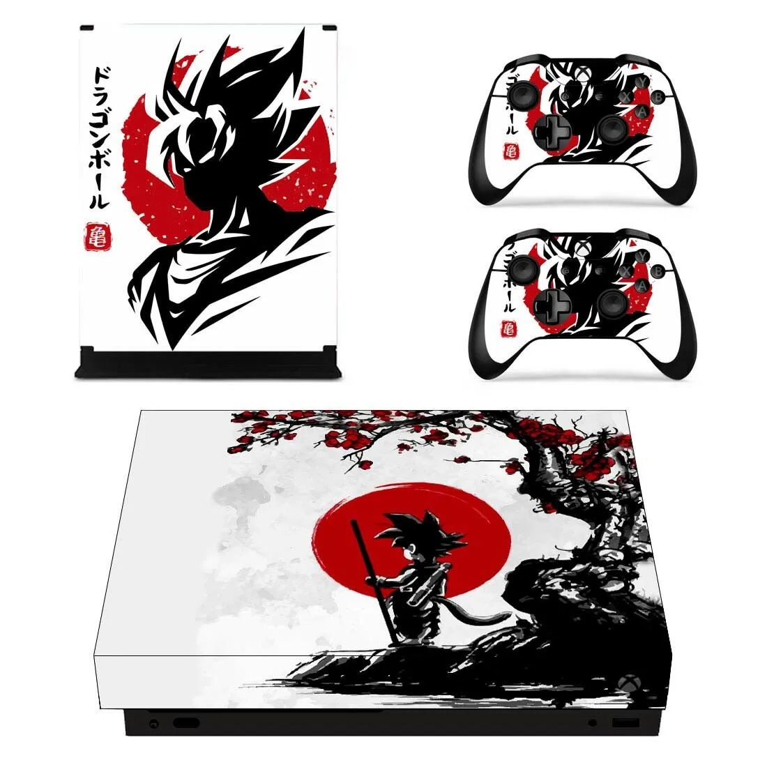 Dragon Ball супер Полный лицевой панели кожи консоли и наклейка на контроллер для Xbox One X консоли+ контроллер кожи стикер