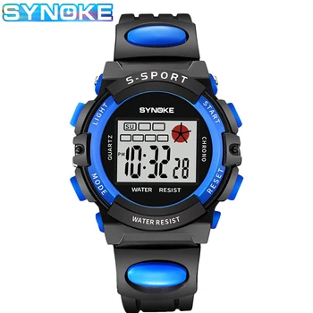 

SYNOKE Sports Kids Digital Watches Multi Colorful Waterproof Chronograph Alarm Clock Watches Date Week Display Boys Girls Watch