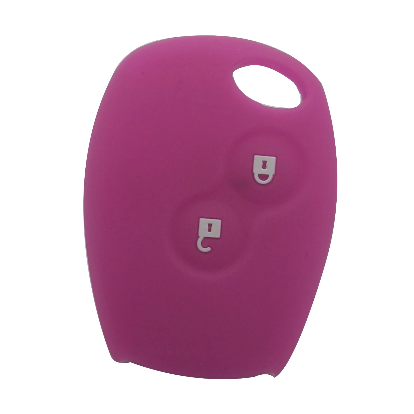 Jingyuqin пульт дистанционного управления 2 кнопки силиконовый резиновый чехол для ключей автомобиля для Renault Kangoo DACIA Scenic Megane Sandero Captur Twingo Modu - Название цвета: purple