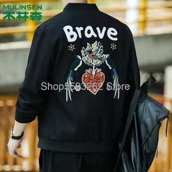 

Men's jacket autumn 2020 thin jacket men's personality embroidery coat men's clothing