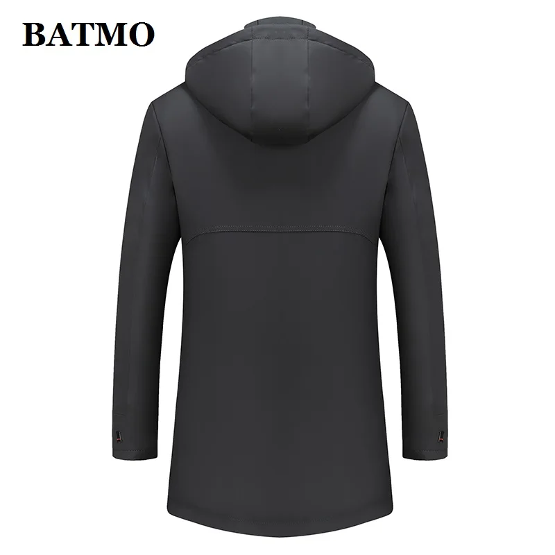 BATMO 80% Белые куртки с капюшоном на утином пуху, мужские зимние пуховики, толстое теплое пальто, большие размеры M-4XL 8990
