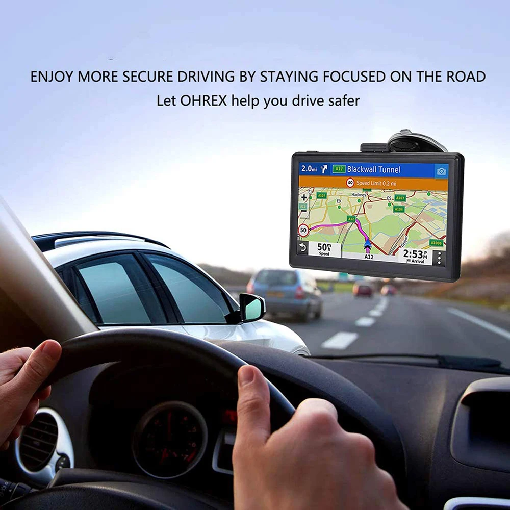 garmin gps for trucks 7 Inch Car GPS Navigation  Display Gauge Android Monitor 8GB HD Screen GPS Navigator Scanner HD Car Europe  Navigator For Cars fleet tracking