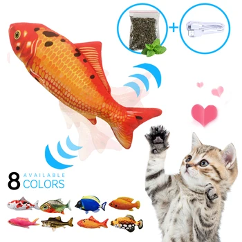

Cat pet toy interactive cat toy retractable and beating electric hot fish cat bite simulation catnip