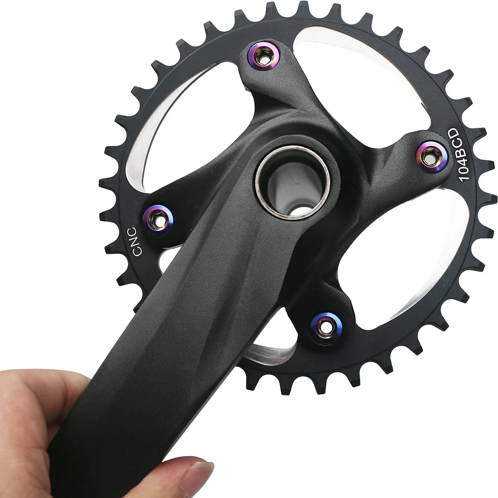 104BCD MTB mountain Road Fahrrad Kurbel 170mm BMX Bike Kurbel set Bottom 68BB Single speed Kettenblatt fit shimano deore teile – Detail 14