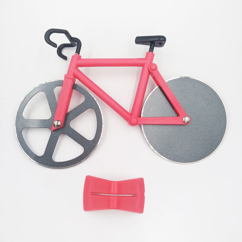 Bicycle Pizza Cutter Wheel Stainless Steel Plastic Bike Roller Pizza Chopper Slicer Kitchen Gadget Pizza Cutter Knives