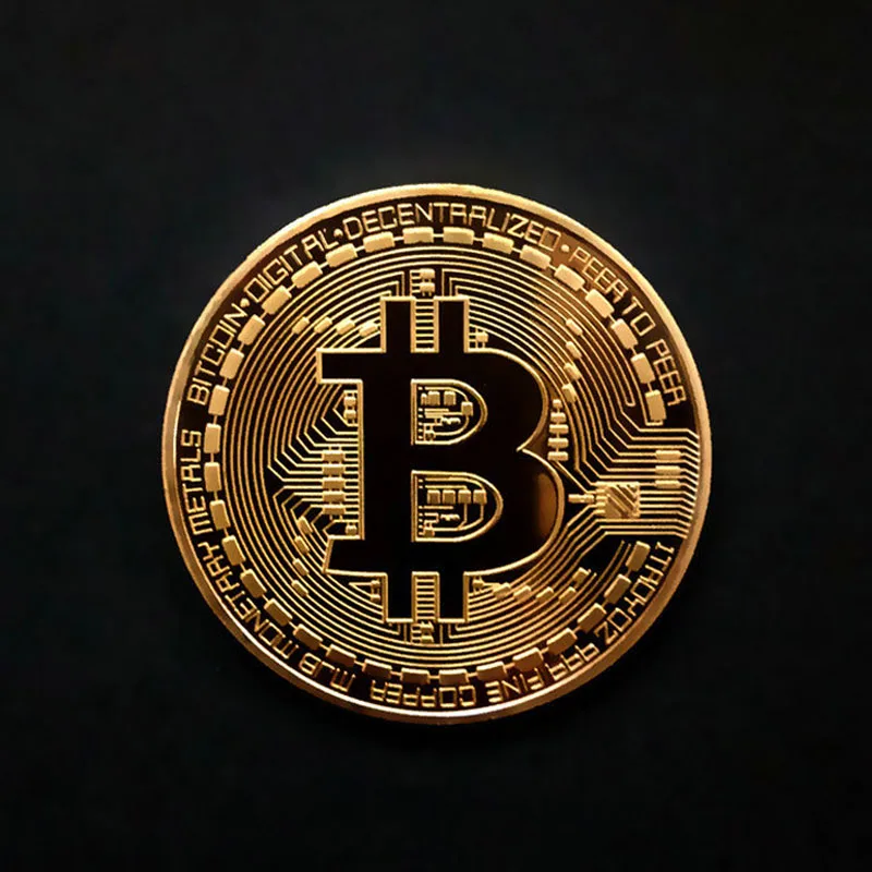 gold Невалютных Коллекционные вещи сувенирная монета Bitcoin Позолоченные физическая бит монеты BTC с Чехол подарок металла античная имитация художественных - Цвет: gold