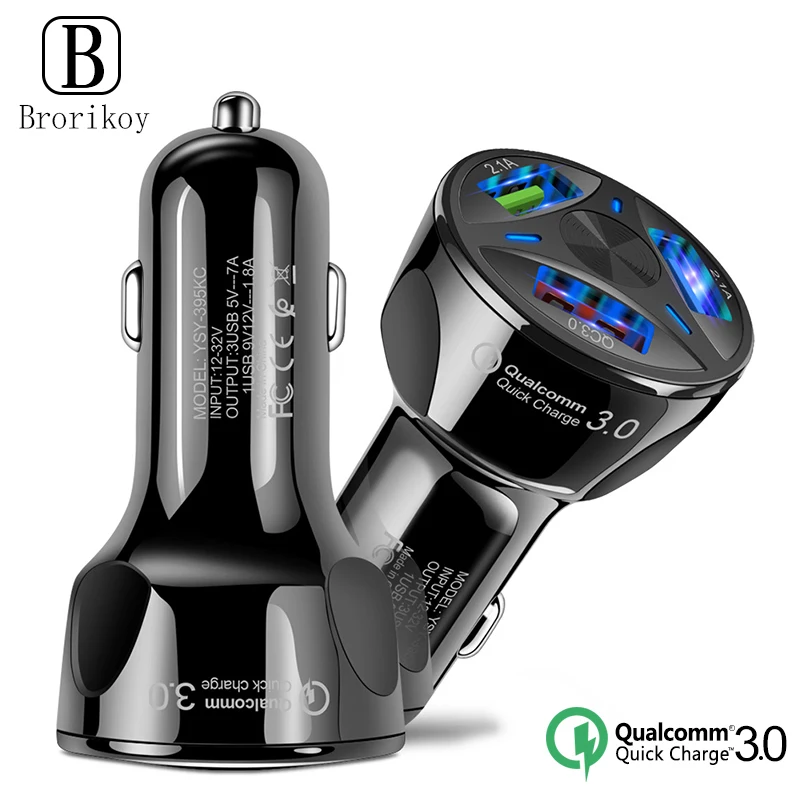 USB Автомобильное зарядное устройство Быстрая зарядка 3 0 35 Вт для iPhone 11 Samsung S9 S10 Note 8